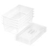 SOGA 1/1 GN Polycarbonate Food Pan 150mm Clear 4 Pack with Lids