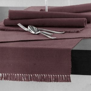 100% COTTON Ribbed Table Runner Nostalgia Rose 45 x 200cm