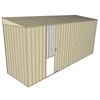 Build-A-Shed 1.2 x 4.5 x 2.0m Skillion Single Sliding Side Door Shed - Cream