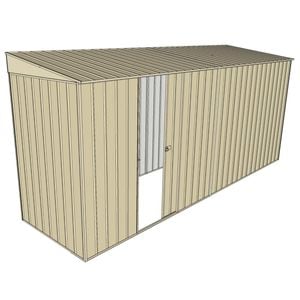 Build-A-Shed 1.2 x 4.5 x 2.0m Skillion Single Sliding Side Door Shed - Cream