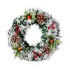 Artificial Christmas Wreath with Berries and Pine Balls [Green]