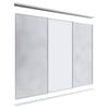 Lugna 2100 x 1801-2700mm Clear Anodised 2 Mirror 1 Melamine Wardrobe Triple Sliding Doors