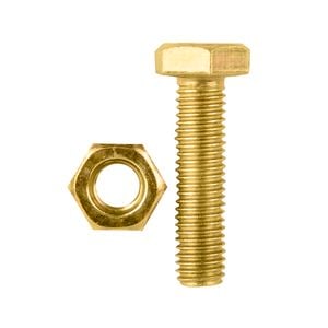 Pinnacle M10 x 40mm Yellow Zinc Hi Tensile Hex Bolt And Nut - 4 Pack