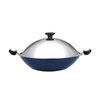 Meyer Radiance Induction Covered Wok 35cm Blue
