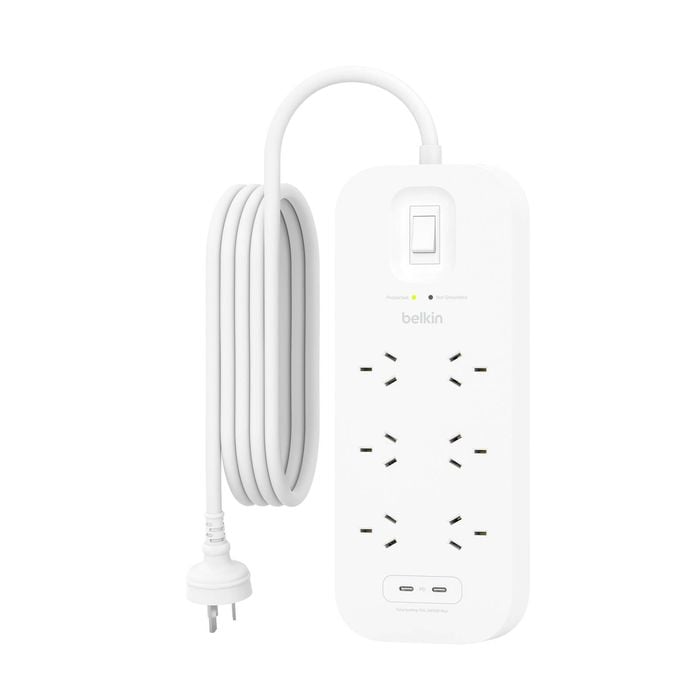 Belkin 6 Outlet Surge Protector With Dual USB-C 30W 