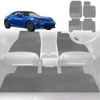 6D Diamond Car Floor Mats for Subaru BRZ 2012-2021-Full Set-Grey-Outback GT