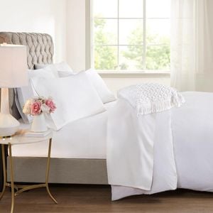 Dreamfields Double White Color 2000TC Cooling Bamboo Sheet Set