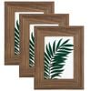 3pk Frankie & Me Standing 5x7'' Picture Frame Photo Holder Home Decor Dark Oak