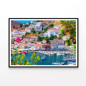 Hydra Island Greece  Print 100% Australian Made 120x90cm  (Poster)