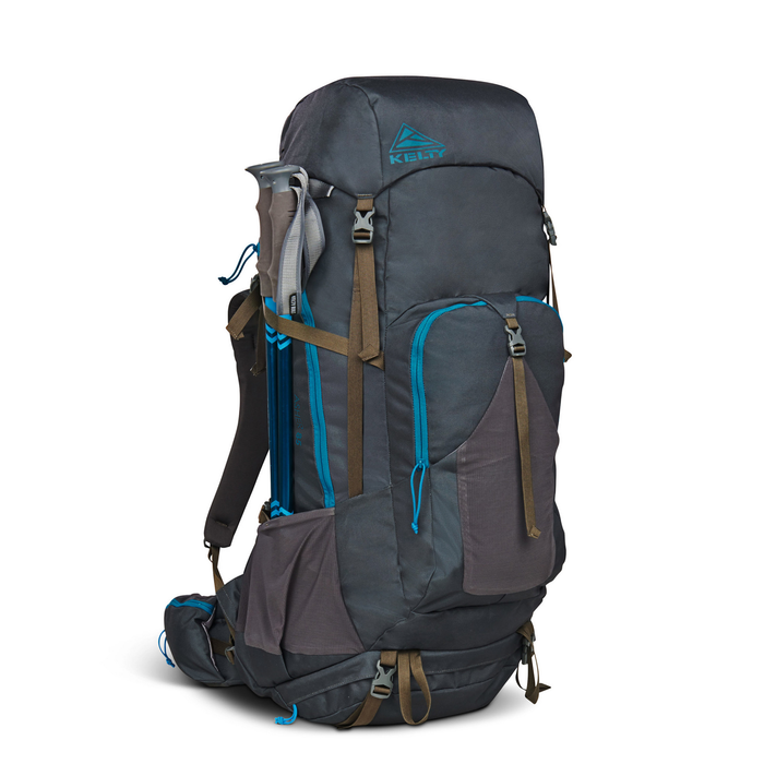 KELTY Asher 85L Backpack  Travel Hiking Camping Pack Beluga/Stormy Blue