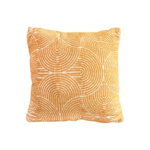 SOGA 50cm Mustard Yellow Throw Pillow – Geometric Corded