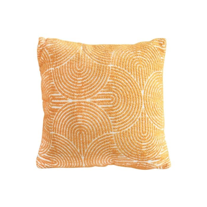 SOGA 50cm Mustard Yellow Throw Pillow – Geometric Corded