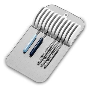 Catzon Small Knife Holders 11-Slot for Drawers Soft-Grip Kitchen Knife Block