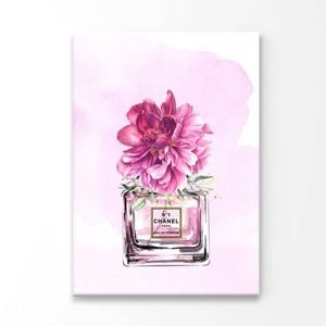 Perfume With Pink Shaded Flower   Print 100% Australian Made 90 x 120cm  (Stretched)
