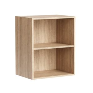 Kaboodle 400-499mm Almond Oak Customisable Deep Wall Open Shelf