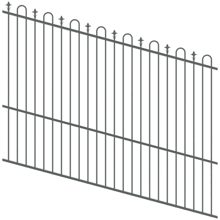 ProtectorAl 1201 - 2400 x 1800mm Monument Raked Up to 15º Loop And Spear Top Pool Fence Panel