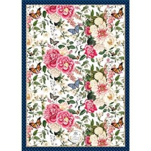 Floral Garden Decorative 50x70cm Printed Navy Kitchen Cooking Tea Towel Cloth