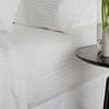 Bedding co. Fitted Sheet 1200TC Egyptian Cotton White Stripe Single