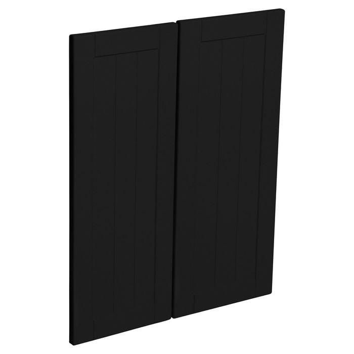 Kaboodle Black Olive Country Corner Wall Cabinet Doors - 2 Pack