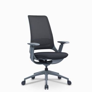 Desky Pulse Supportive Desk Chair - Black / Grey / No Headrest