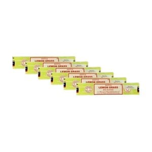 6PK Satya Home Fragrance Scented Incense Sticks Packet Set 15gm Lemon Grass