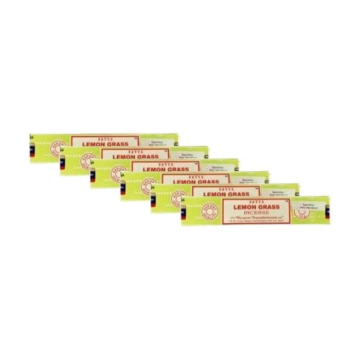 6PK Satya Home Fragrance Scented Incense Sticks Packet Set 15gm Lemon Grass