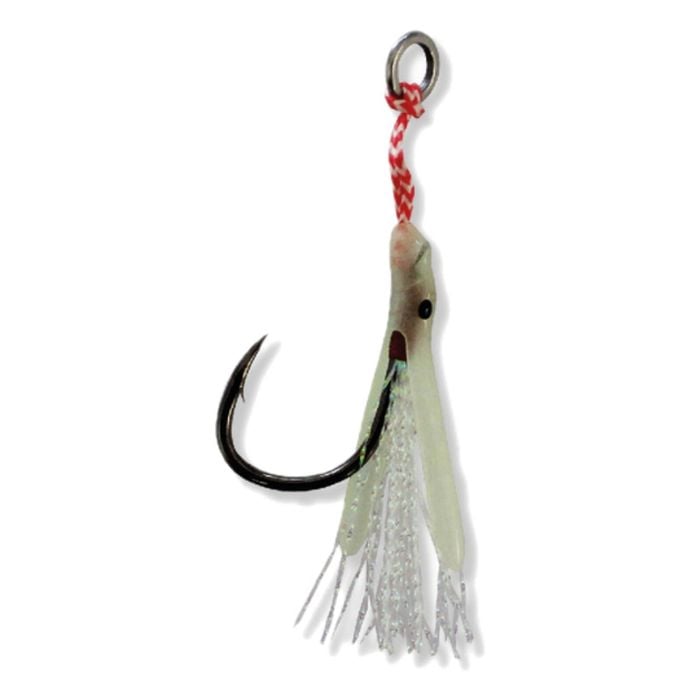 3 Pack of Small Surecatch Light Jigging Assist Hooks With Tinsel and Rubber