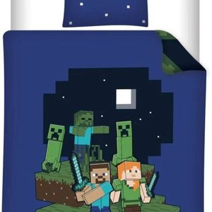 Minecraft Fight Kids PolyCotton Quilt Cover Set - Single Bed Size
