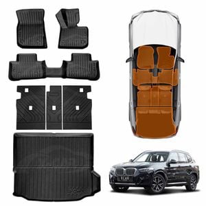 Floor Mat Boot Liner Back Seat Protector Combo for BMW BMW X3 M G01 F97 2017-2024