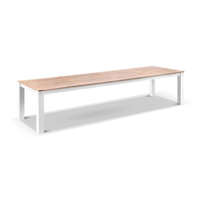 Balmoral 3.55M Outdoor Aluminium Teak Top Dining Table