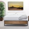 Zinus Single Ironline Bed Frame Wood & Metal Bed Base Bamboo Kids - 35cm High