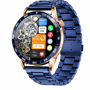Smart Watch 1.38" Hd Bluetooth Call Waterproof Fitness Tracker For Android & Ios – Heart Rate Monitor Steel Blue