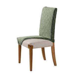 Sherwood Faux Linen Stretch Fit Chair Cover Eden Green 6 Pack