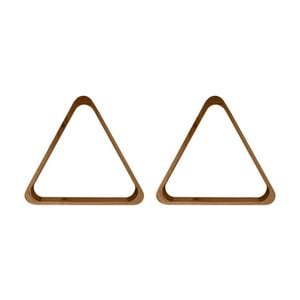 2PK Formula Sports 10 Ball Rack Wooden Durable Pool/Billiards Triangle Brown