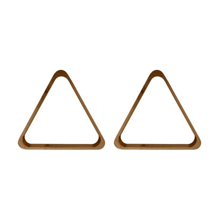 2PK Formula Sports 10 Ball Rack Wooden Durable Pool/Billiards Triangle Brown