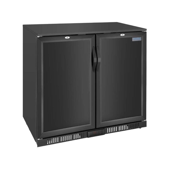 Polar G-series 850mm Double Door Back Bar Cooler Solid Door 198 Ltr - Commercial Bar Fridges (ge998-a)