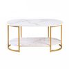 Artiss Coffee Table 2 Tier Oval