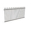 ProtectorAl 2400 x 1200mm Black Aluminium Loop Top Pool Fence Panel