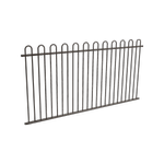 ProtectorAl 2400 x 1200mm Black Aluminium Loop Top Pool Fence Panel