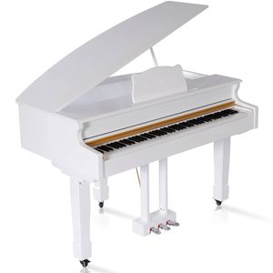 Maestro MGP1000PW Digital Baby Grand Piano - 88 Weighted Hammer Action Keys (POLISHED CLASSIC WHITE)