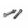 ZENITH M10 x 75mm Hot Dip Galvanised Hex Head Bolts and Nuts - Each