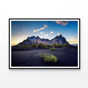Mountains with a Cloudy Sky  Print 100% Australian Made 120x90cm  (Poster)