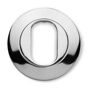 Lemaar 53mm Satin Chrome Round Oval Escutcheon