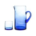 Nicola Spring 7 Piece Recycled Glassware Set  - 6 Glasses & 1 Water, Juice Jug