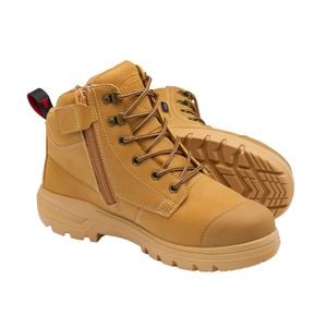 John Bull Unisex Wheat 4186 Rook Zip Side Safety Boot - UK Size 9