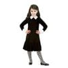 More Than Party Kids Wednesday Costume Pleated Dress/Striped Stockings 10-12y