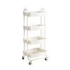 Levede 4 Tiers Storage Trolley in White Colour