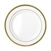 24x 6pc Partyware Heavy Duty Lunch Plates Set W/ Gold Lining 190mm White