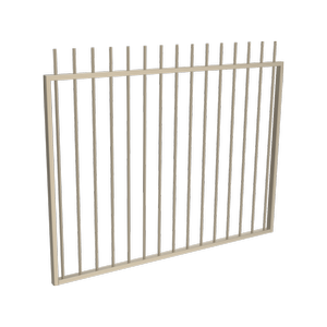 ProtectorAl 1201 - 1500 x 1200mm Paperbark Aluminium Garden Gate Picket Top