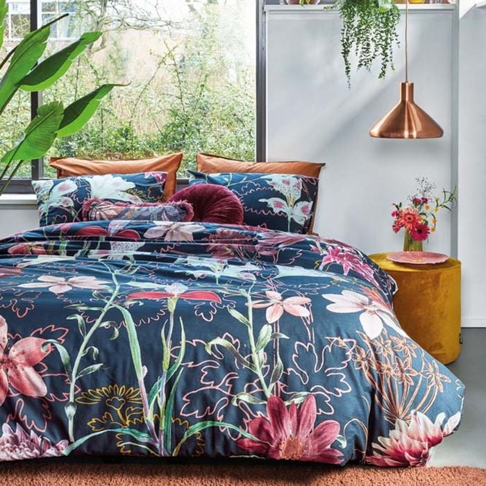 Bedding House King Navy Blue Joy Multi Cotton Quilt Cover Set